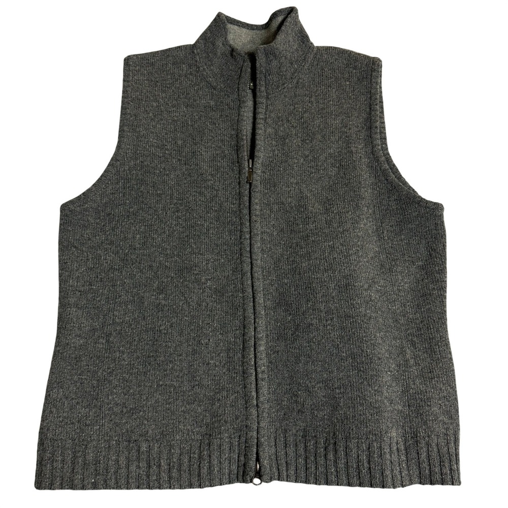 Eddie Bauer Women's XL Full Zip Wool Blend Grandma Luxury Outdoor